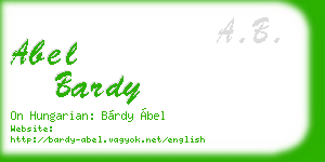 abel bardy business card